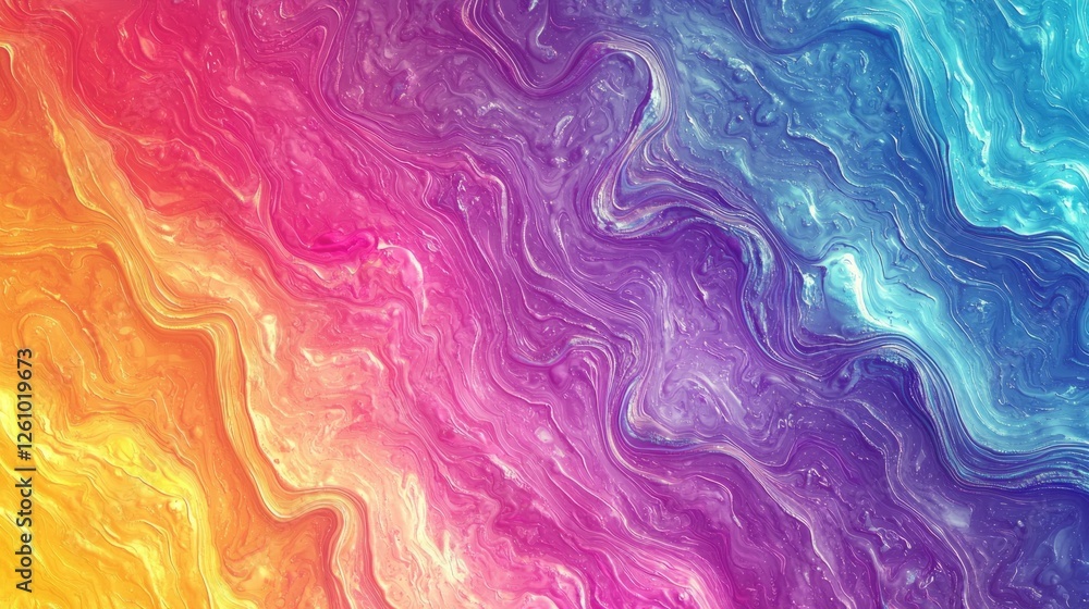 Aufkleber This captivating design showcases a fluid blend of colors, presenting a harmonious gradient that transitions from warm to cool tones, evoking a sense of dynamic movement and energy