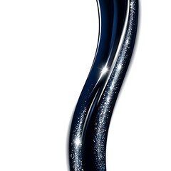 Abstract Glittering Dark Blue Wave Design