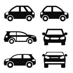 Comprehensive Car Silhouette Set for Automotive Graphics