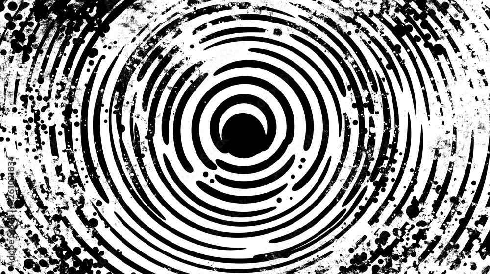 Leinwandbilder hypnotizing and mesmerizing abstract digital art background featuring a swirling spiral vortex patte