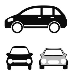 Luxury and Economy Car Silhouettes in Vector Format