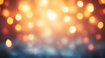 Abstract Warm and Cool Light Bokeh Background