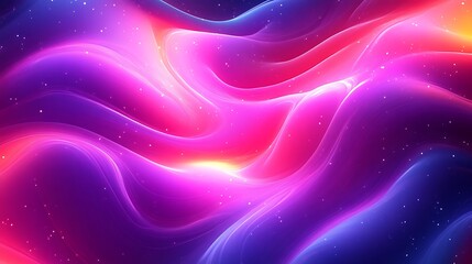 Abstract Colorful Waves Flowing Through Space