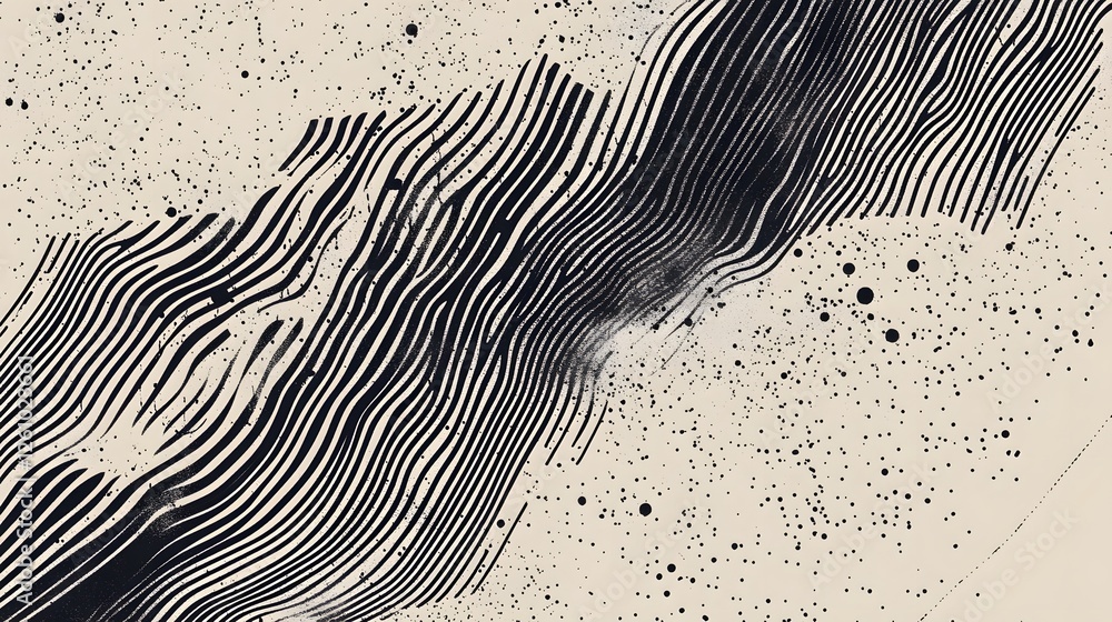 Aufkleber Mesmerizing abstract background with flowing waves dynamic lines and textured elements in a modern minimalist and conceptual design