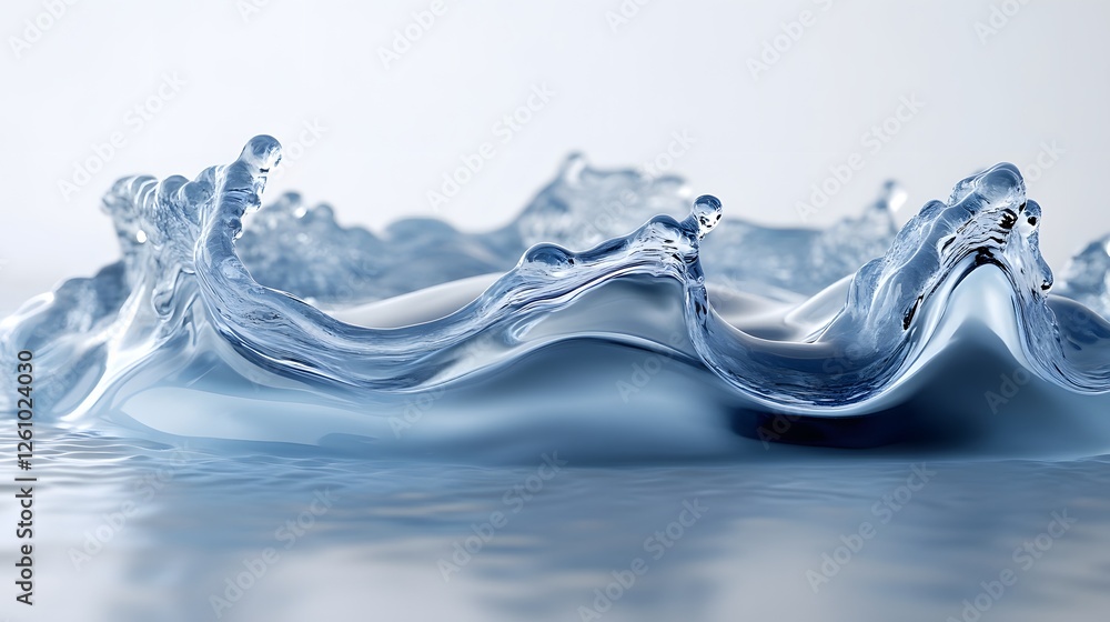 Poster mesmerizing abstract image showcasing the dynamic and ethereal beauty of liquid waves in vibrant sha