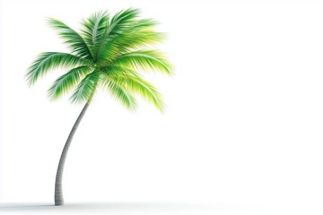 Lone Palm Tree Silhouette Tropical Beach Nature Scene Minimalist Vertical Tranquility and Serenity