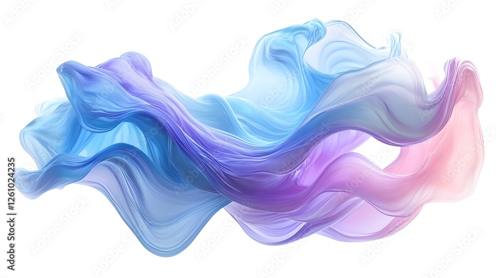 Poster Mesmerizing Fluid Motion of Ethereal Digital Abstract Art Waves and Color Gradients  Dynamic flowing colorful shapes creating a captivating visually striking abstract background