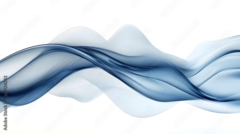 Poster Mesmerizing Fluid Waves Graceful Curves of Digital in Motion  This abstract image captures the dynamic flowing essence of liquid showcasing the elegance and beauty of digital art  The smooth