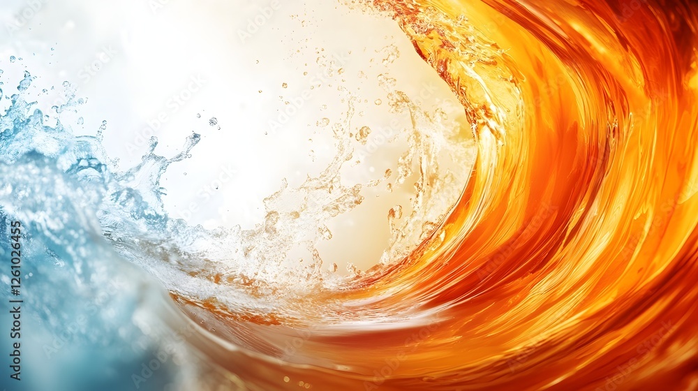 Aufkleber Powerful ocean wave crashing with mesmerizing motion and energy creating a dynamic swirling and fluid display of nature s raw power and beauty