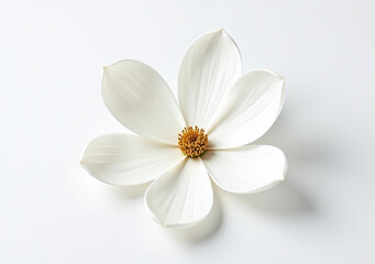 Obraz premium beautiful magnolia flower sits alone crisp white