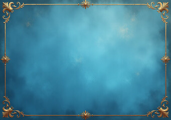 blue vintage backdrop features warm golden hue adds touch elegance setting