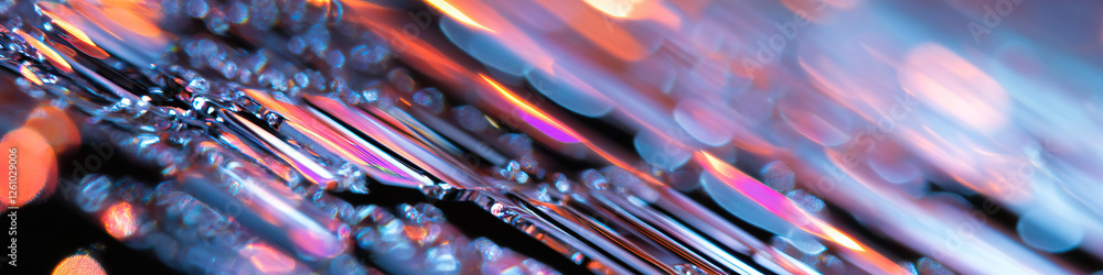 Poster abstract image: diagonal light streaks and sparkle