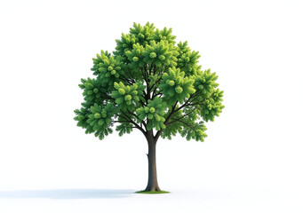 single tree stands alone crisp white background trees nearby