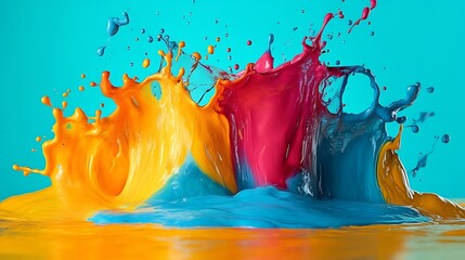 Vibrant Colors Exploding in a Dynamic Splash