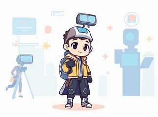 Tech Industry Trends in Stylish Abstract Vector Design