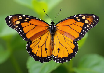 Naklejka premium butterfly monarch large yellow insect distinctive markings wings mating