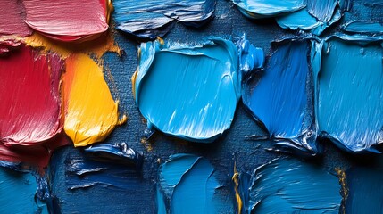 Abstract Oil Painting Texture Vivid Colors