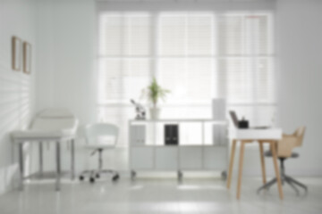 Medical office interior, blurred view. Healthcare service