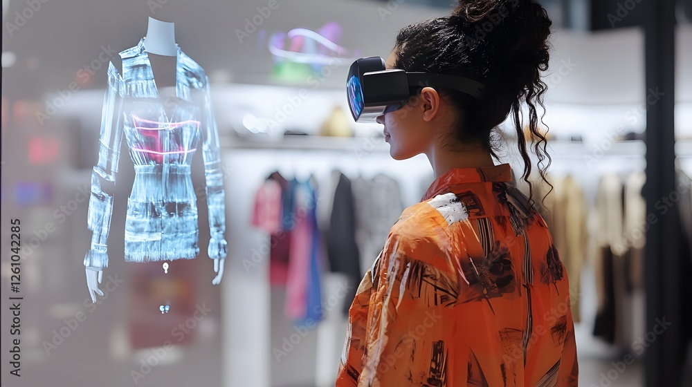 Poster a virtual try-on ar system displaying clothing or makeup on a user in real-time, superimposing virtu