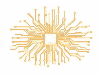 Abstract Circuit Board Background in Vector Illustration