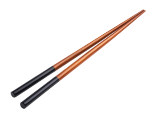 Chopsticks on transparent background
