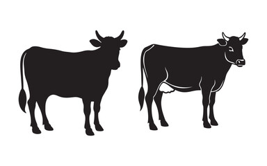 Fototapeta premium silhouette of a cow