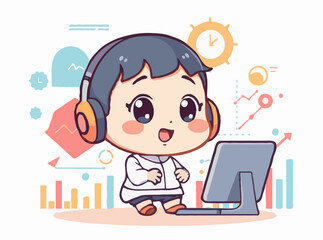 Abstract Data Visualization in Technology Theme