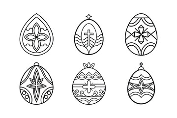 Easter Sunday vector ornament pack