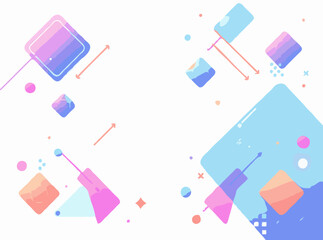 Abstract Tech Background with Geometric Shapes