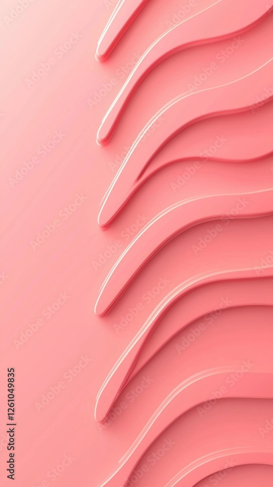 Poster smooth pink lines flowing vertically creating a dynamic and modern abstract background with copy spa