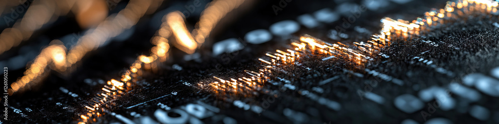 Aufkleber three-dimensional data visualization with glowing highlights
