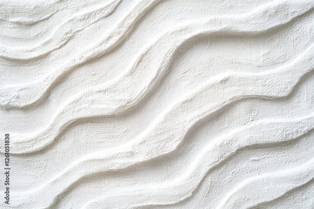 Poster white textured background with wavy pattern creating a soothing and elegant atmosphere, perfect for 