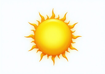 isolated sun clean white background created digitally professional vector illustration