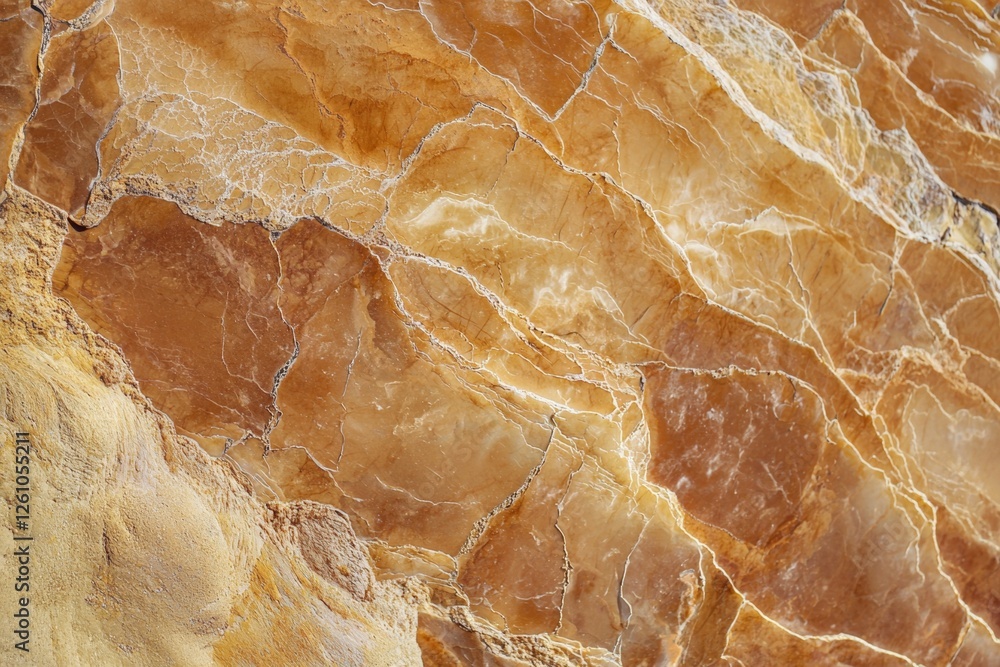 Poster polished marble stone slab surface displaying a stunning natural pattern, creating a distinctive des