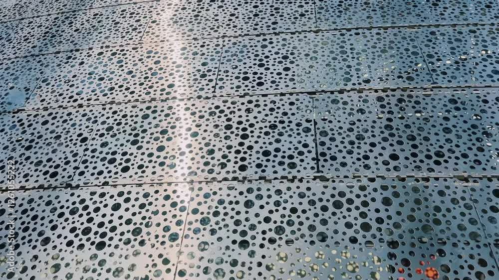Poster abstract pattern featuring circular holes on surface of the design or artwork
