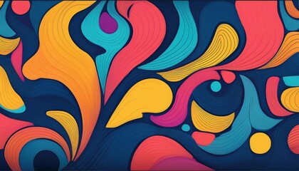 Fototapeta premium modern pattern with multicolor abstract shapes colorful abstract background