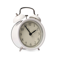 One light alarm clock isolated on white