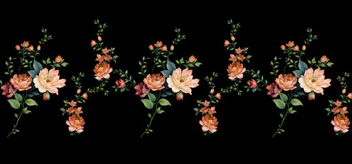 autumn leaves on black