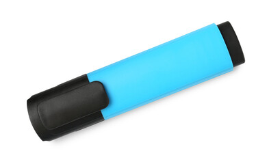 One highlighter isolated on white, top view