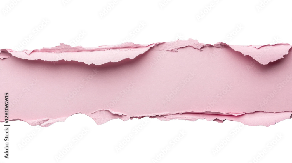 Aufkleber pink torn paper with transparent background creating copy space