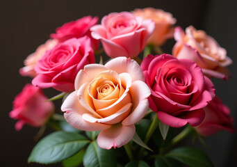 roses vibrant bouquet bring joy behold