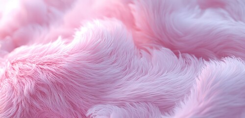 Soft flowing textures and subtle gradients in fuzzy pastel pink fur.