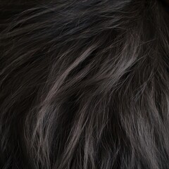 Fototapeta premium Layered strands and subtle blending texture fluffy black-and-brown fur.