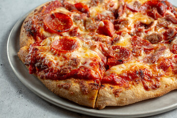 A view of a personal pizza.