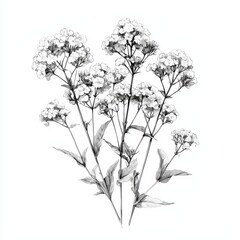 Illustration of delicate white flowers