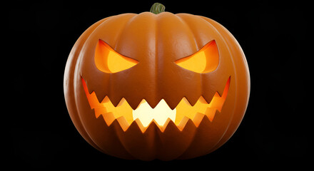 halloween pumpkin on black background