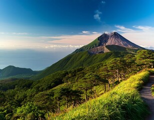 sakurajima yunohira observatory volcano mountain in kagoshima japan