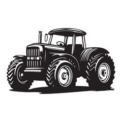 Agricultural Transport Vector – Classic Monochrome Design