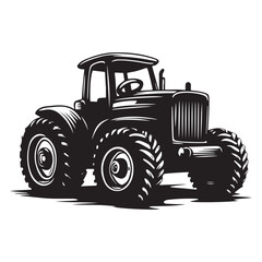 Agricultural Transport Vector – Classic Monochrome Design