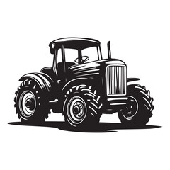 Farm Life Tractor Art – Minimalist Vintage Sketch